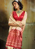 Off White Banarasi Tusser Silk Saree