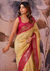 Off White Woven Tissue Silk Saree