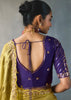 Olive Green Embroidered Silk Saree With Heavy Blouese