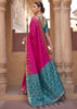 Magenta Pink Woven Banarasi Silk Saree