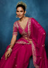 Princess Pink Embroidered Designer Tissue Saree