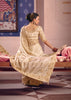 Off white Embroidered Tissue Designer Saree