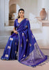 Royal Blue Banarasi Satin Silk Saree
