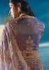 Lavender Purple Satin Organza Embroidered Saree