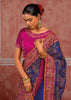 Royal Blue Embroidered Designer Saree