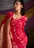 Scarlet Red Banarasi Satin Silk Saree