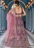 Beige Embroidered Net Lehenga