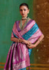 Vivid Blue Banarasi Satin Silk Saree