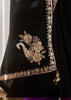 Jet Black Designer Silk Saree