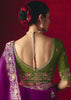 Berry Purple Designer Embroidered Saree