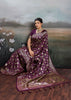 Plum Purple Woven Banarasi Silk Saree