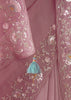 Delight Pink Embroidered Designer Tissue Saree