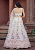 Pearl White Embroidered Bridal Lehenga
