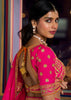 Pink And Golden Heavy Banarasi Designer Lehenga