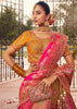 Multicolour Banarasi Silk Embroidered Lehenga