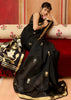 Phantom Black Woven Cotton Silk Saree