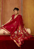 Cherry Red Woven Cotton Silk Saree