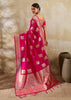 Princess Pink Woven Banarasi Silk Saree