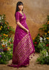 Royal Magenta Woven Banarasi Silk Saree
