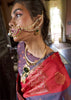 Radiant Rose & Plum Dual Tone Bronze Zari Woven Banarasi Silk Saree