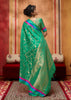 Medium Green Woven Banarasi Silk Saree