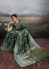 Bottle Green Woven Banarasi Silk Saree