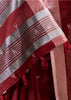 Deep Maroon Woven Linen Silk Saree
