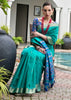 Blue Woven Silk Saree With Patola Pallu