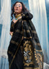 Black Woven Munga Cotton Saree