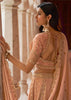 Peach Banarasi Silk Embroidered Lehenga