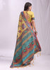 Empire Yellow Woven Linen Cotton Saree