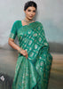 Antique Green Woven Banarasi Silk Saree