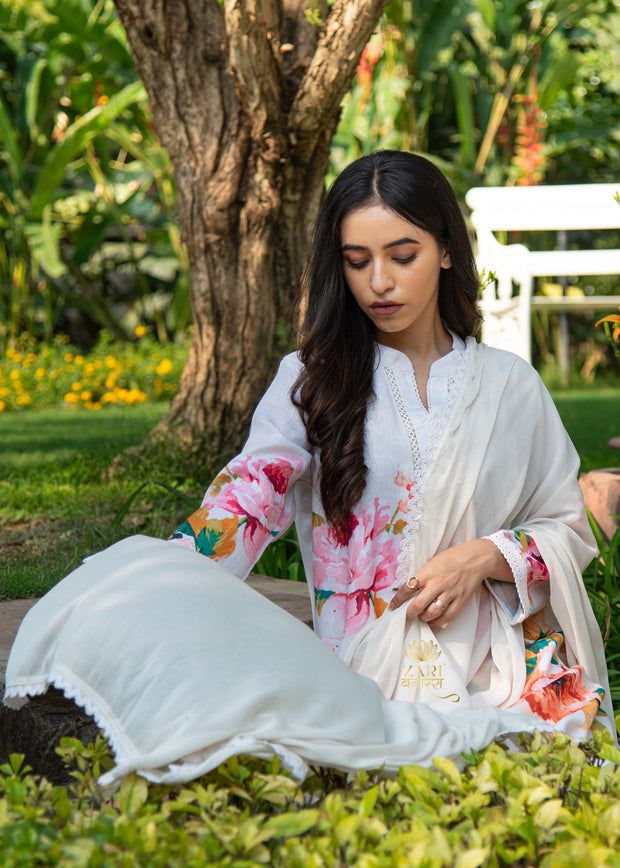 Ivory Bloom Printed Suit (10702833582273)