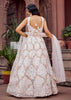 Pearl White Embroidered Net Lehenga