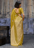 Mehandi Green Woven Banarasi Satin Silk Saree