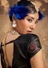 Jet Black Woven silk saree