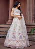 Pearl White Embroidered Bridal Lehenga