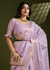Sweet Lilac Woven Soft Silk Saree