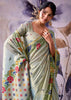 Haze Blue Woven Tissue Silk Saree