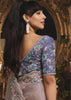 Modest Violet Tissue Organza Designer Saree
