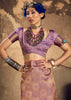 Metallic Purple Woven Kanjivaram Silk Saree