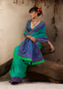 Peacock Green Woven Kanjivaram Silk Saree