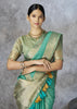 Meadow Green Woven Cotton Saree