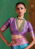 Vivid Blue Banarasi Satin Silk Saree