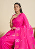 Queen Pink Woven Bronze Zari Paithani Silk Saree