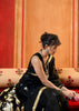 Phantom Black Woven Cotton Silk Saree