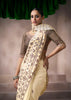 “Exclusive Offer” : Creamy White Woven Cotton Silk Saree
