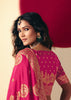 Magenta Pink Woven Banarasi Silk Saree