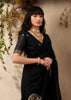 Phantom Black Woven Soft Silk Saree