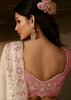Off White Embroidered Designer Organza Saree